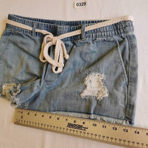 Aerie Women Summer Jean Shorts Frayed Denim size S, Blue - Picture 6 of 10